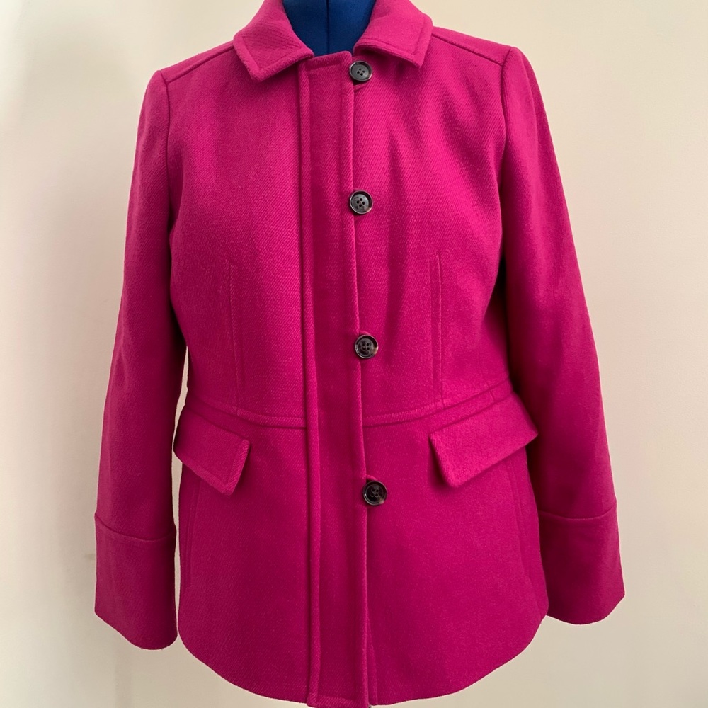 Talbots Winter Fuchsia Peacoat